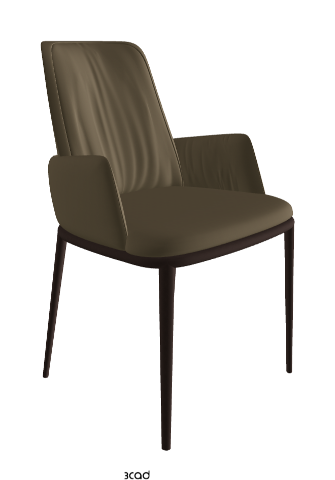 Belinda ML Dining Armchair_Bronze Embossed_Soft Leather_Argilla
