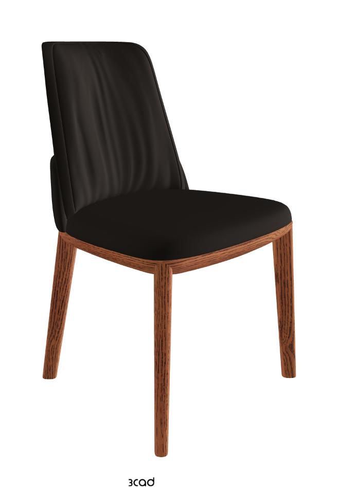 Belinda Dining Chair_Canaletto Walnut Stained Ashwood_Soft Leather_Testa Di Moro