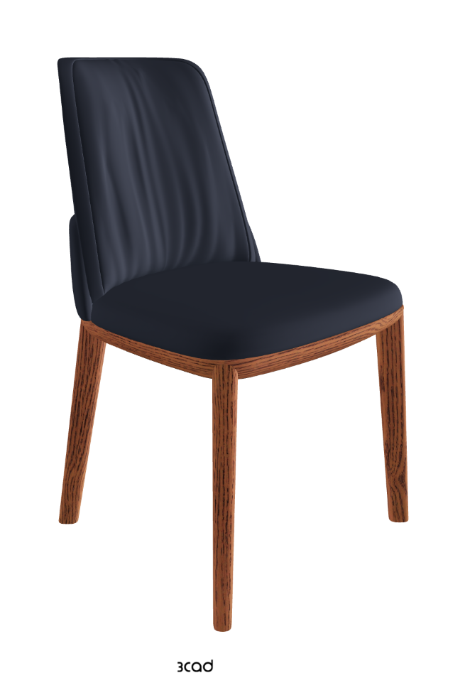 Belinda Dining Chair_Canaletto Walnut Stained Ashwood_Soft Leather_Navy