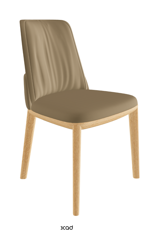 Belinda Dining Chair_Natural Ashwood_Soft Leather_Safari