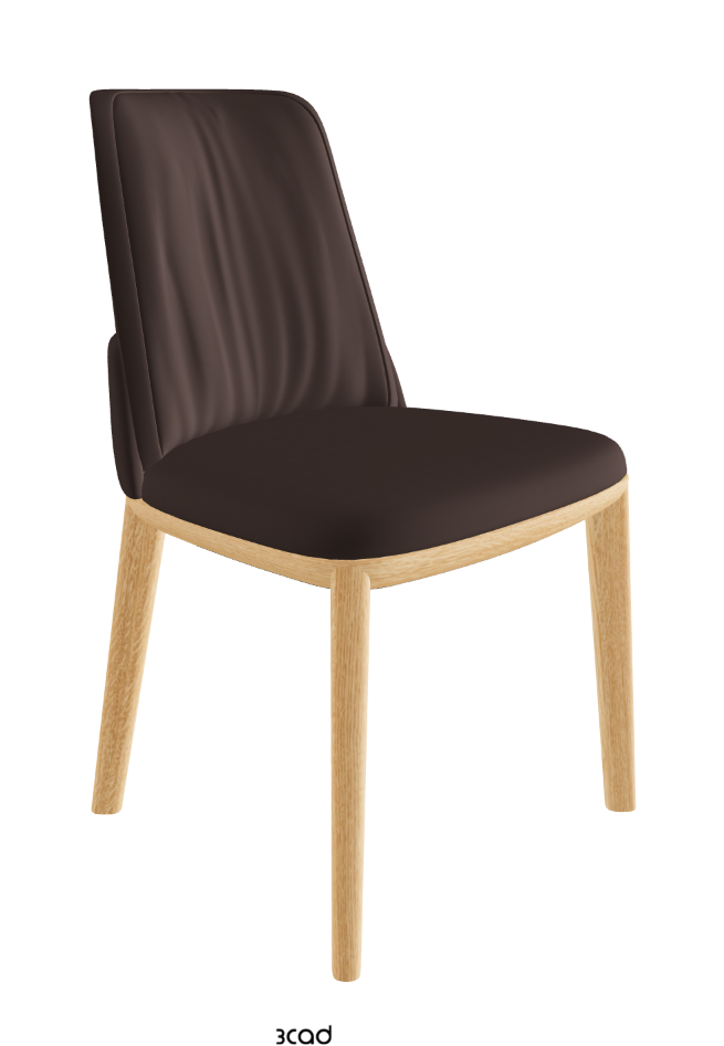 Belinda Dining Chair_Natural Ashwood_Soft Leather_Marrone