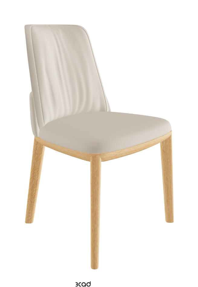 Belinda Dining Chair_Natural Ashwood_Soft Leather_Cashmere