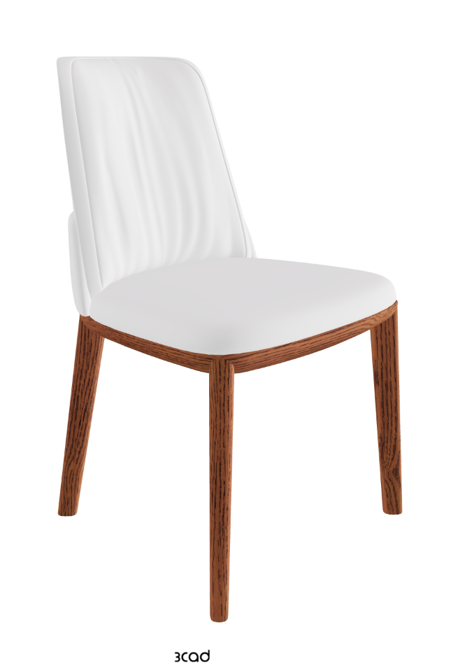 Belinda Dining Chair_Canaletto Walnut Stained Ashwood_Soft Leather_Bianco