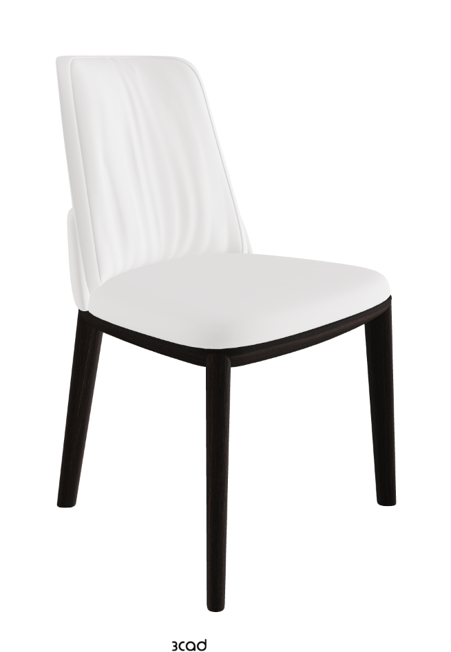 Belinda Dining Chair_Burned Oak Stained Ashwood_Synthetic Leather_Bianco