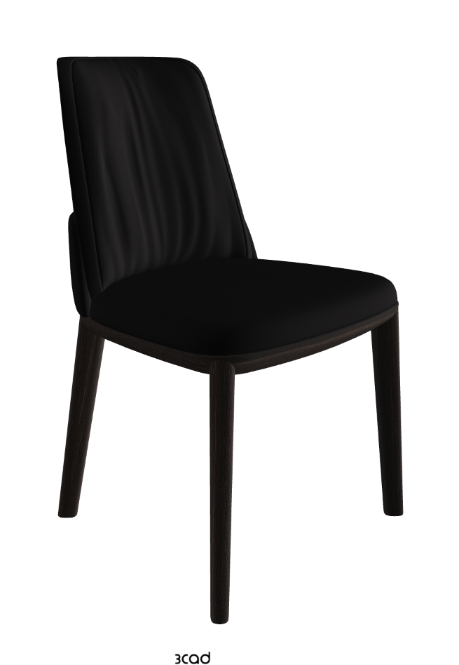 Belinda Dining Chair_Burned Oak Stained Ashwood_Synthetic Leather_Nero