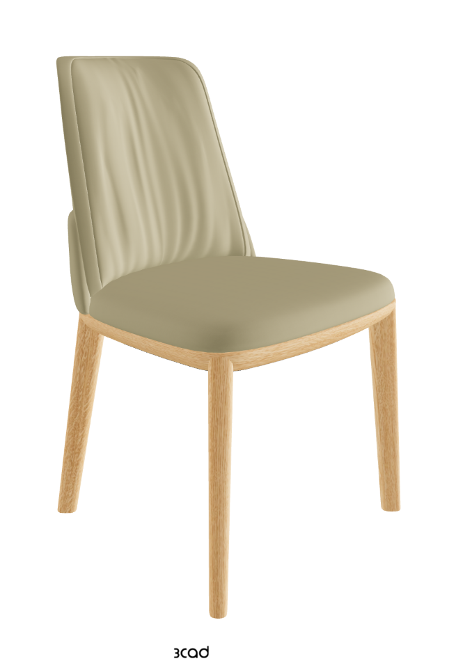 Belinda Dining Chair_Natural Ashwood_Synthetic Leather_Canapa