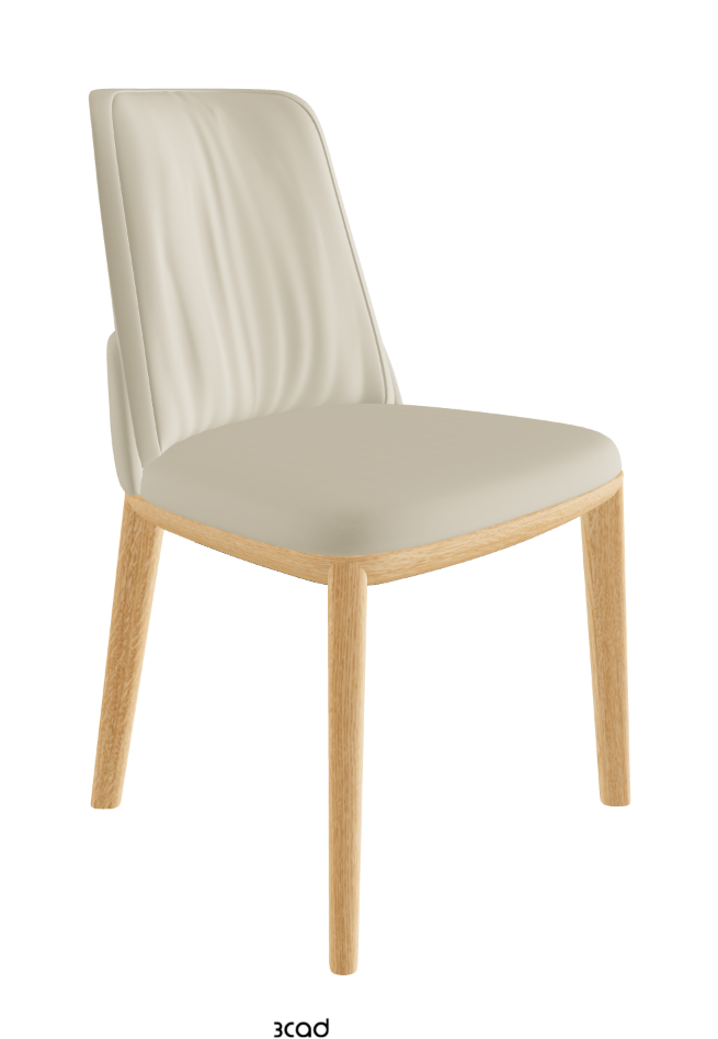 Belinda Dining Chair_Natural Ashwood_Synthetic Leather_Oyster
