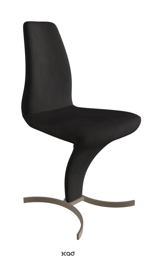 Betty Dining Chair_Titanium Embossed_Micro Nubuk:_Charcoal