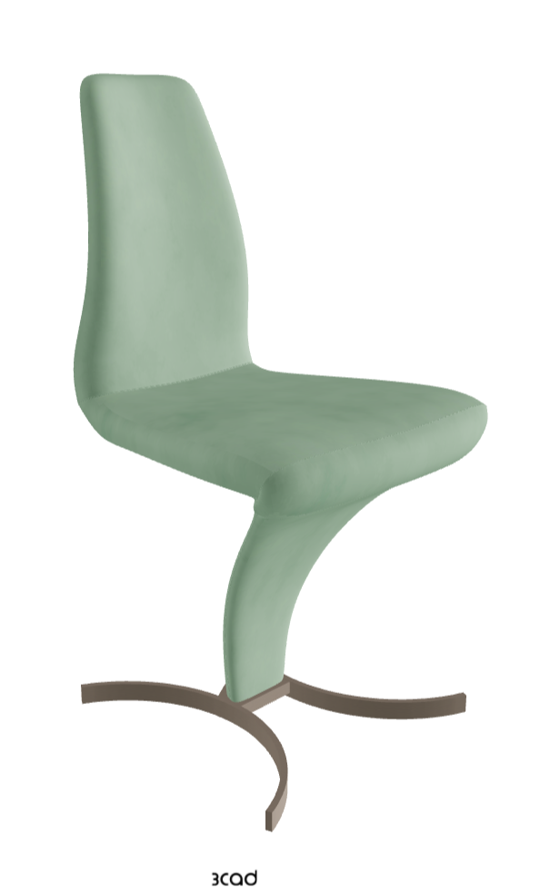 Betty Dining Chair_Titanium Embossed_Micro Nubuk:_Mint