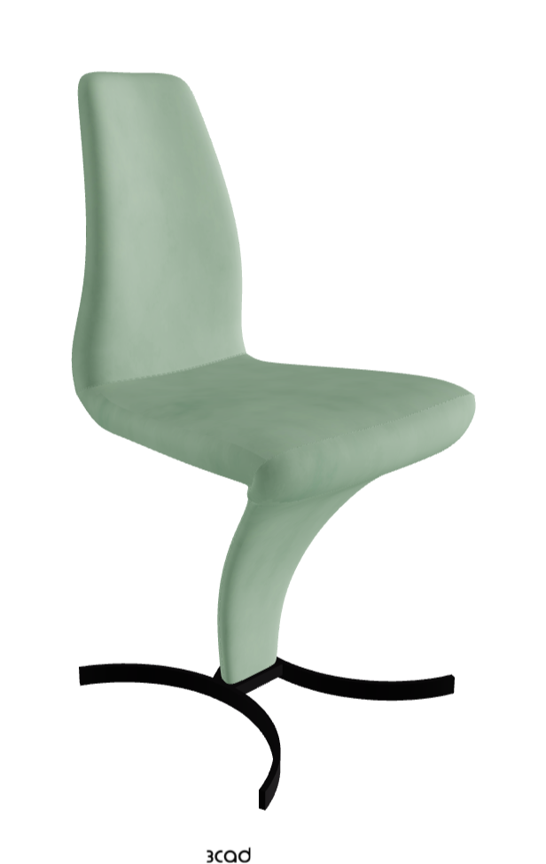 Betty Dining Chair_Matt Black_Micro Nubuk:_Mint