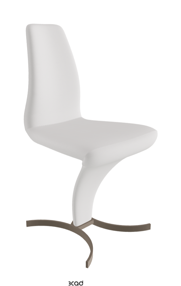 Betty Dining Chair_Titanium Embossed_Soft Leather:_Canova