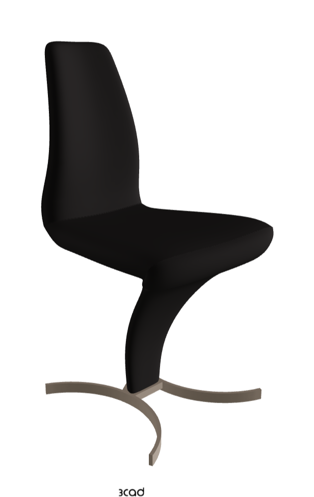 Betty Dining Chair_Titanium Embossed_Synthetic Leather:_Moka