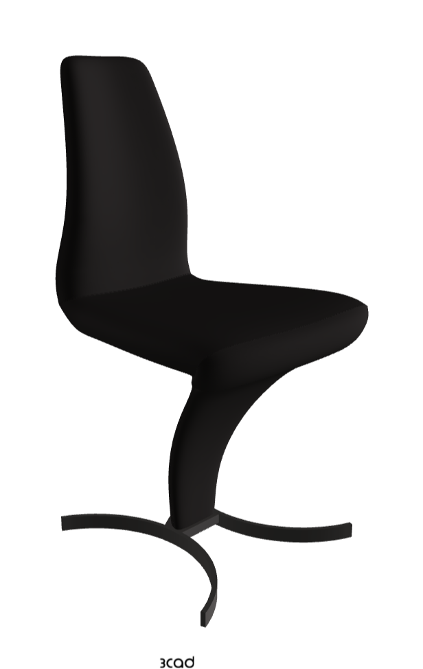 Betty Dining Chair_Matt Graphite_Synthetic Leather:_Moka