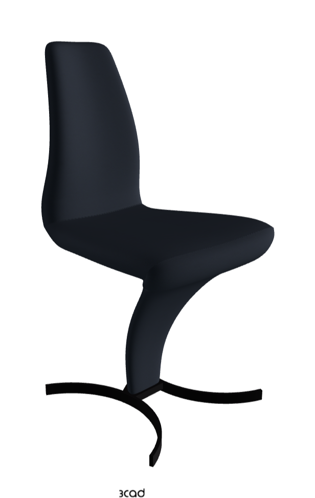 Betty Dining Chair_Matt Black_Synthetic Leather:_Navy