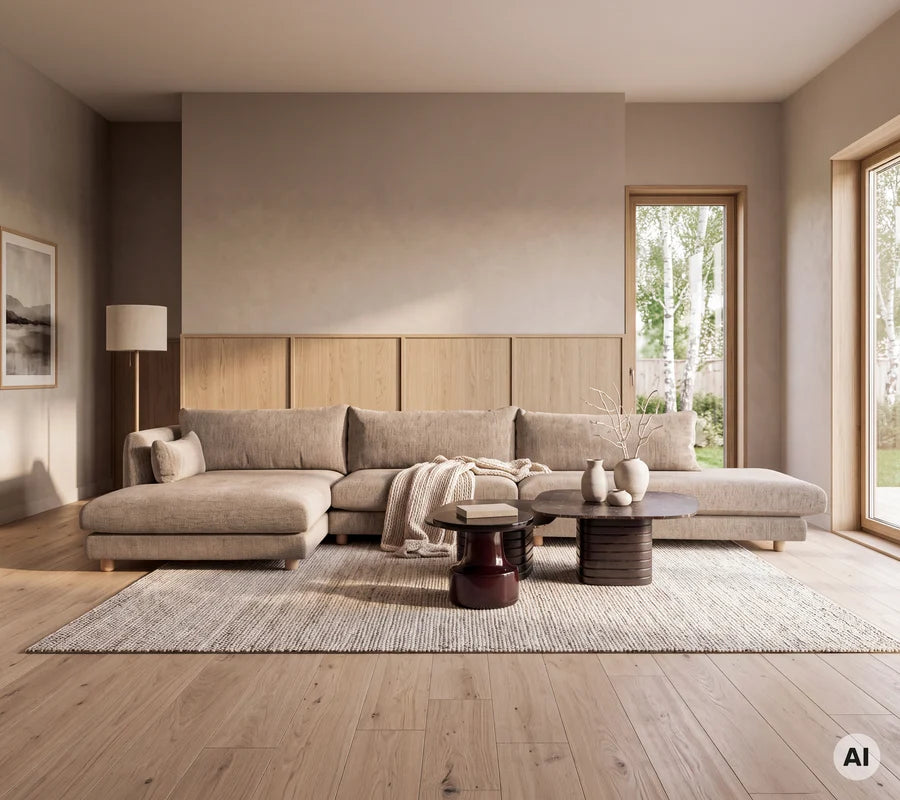Cane-line Bloom single sofa module with teak legs