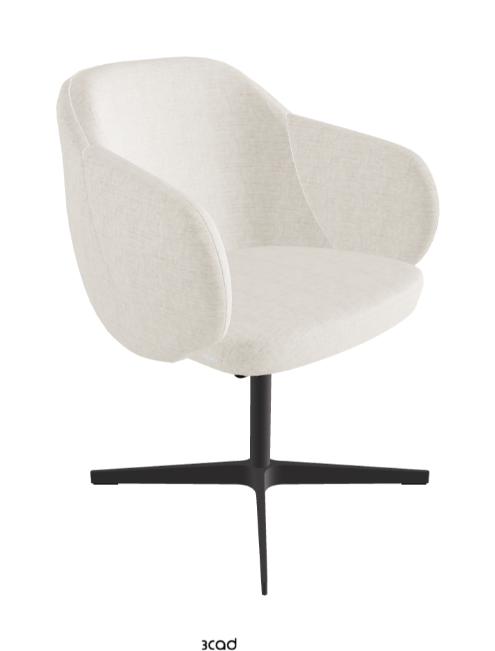 Bombe X Swivel Dining Armchair_Graphite Embossed_Fabric_B610