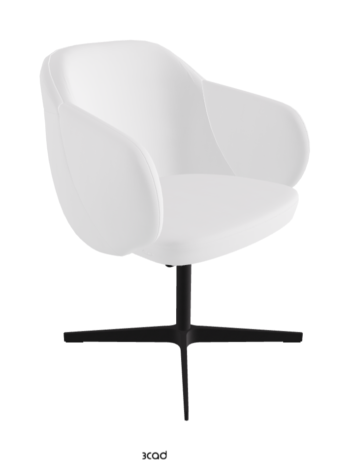 Bombe X Swivel Dining Armchair_Black Embossed_Fabric_B920