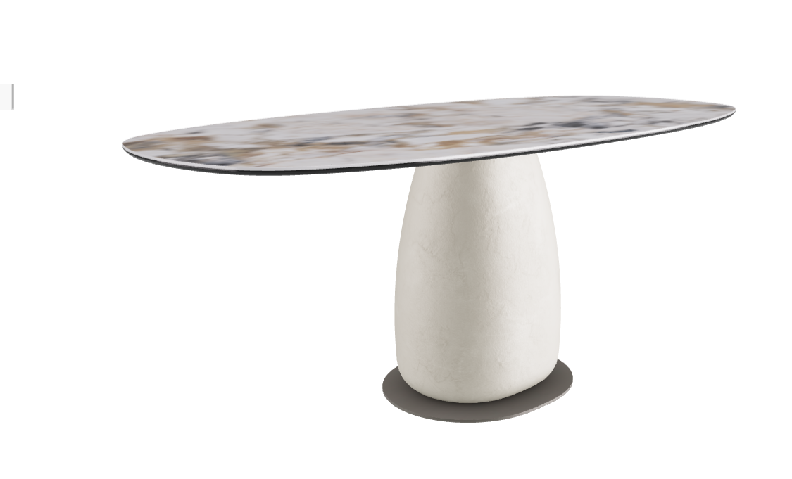 180x90x74h Biscuit Shaped_Makalu_Cairo_Titanium Embossed