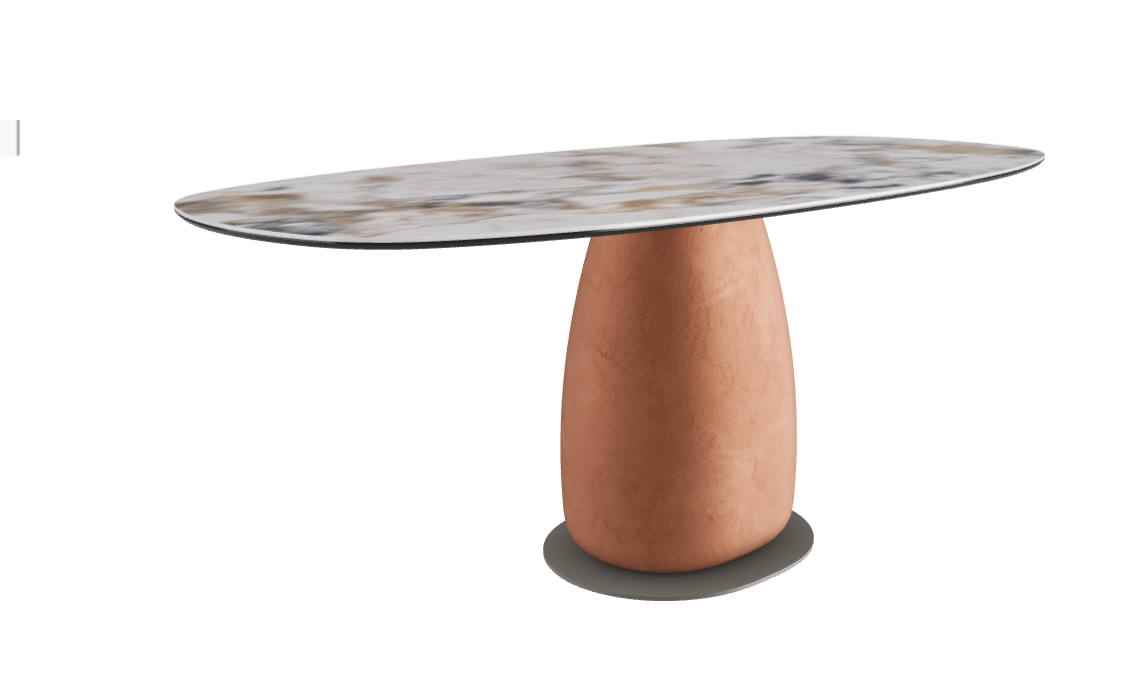 180x90x74h Biscuit Shaped_Makalu_Marrakech_Titanium Embossed