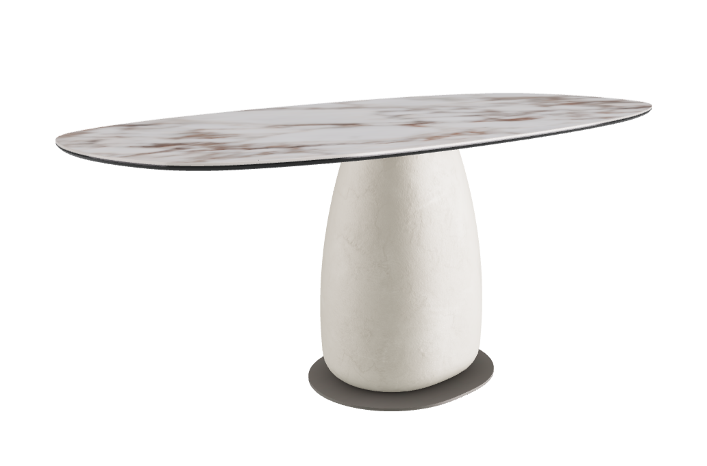 180x90x74h Biscuit Shaped_Breccia_Cairo_Titanium Embossed