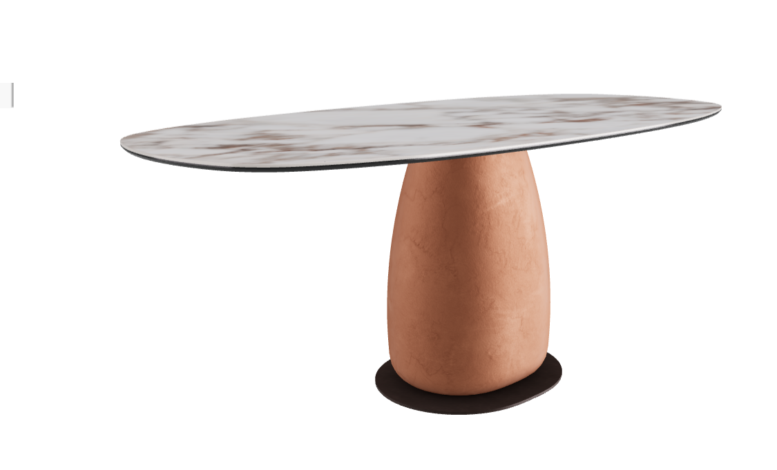 180x90x74h Biscuit Shaped_Breccia_Marrakech_Bronze Embossed