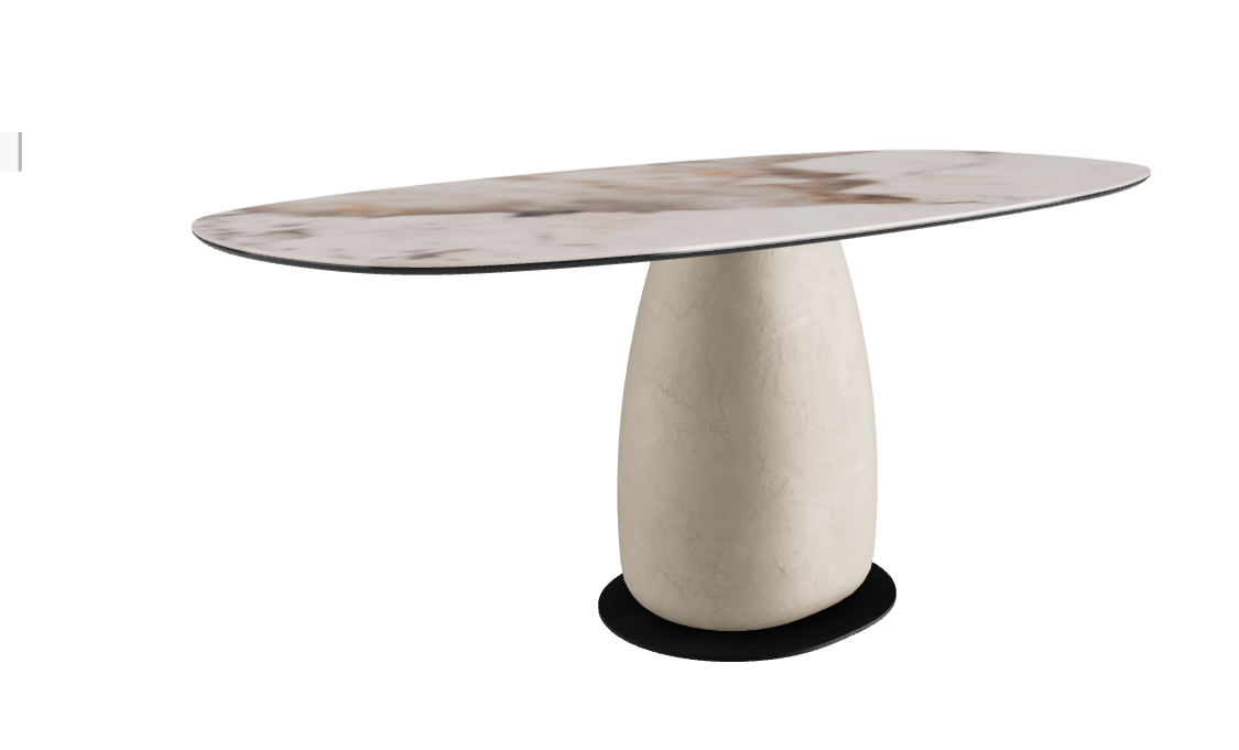 180x90x74h Biscuit Shaped_Corcovado_Oslo_Black Embossed