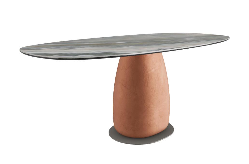 180x90x74h Biscuit Shaped_Kaindy_Marrakech_Titanium Embossed