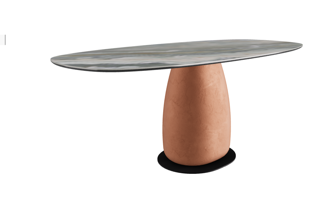 180x90x74h Biscuit Shaped_Kaindy_Marrakech_Black Embossed