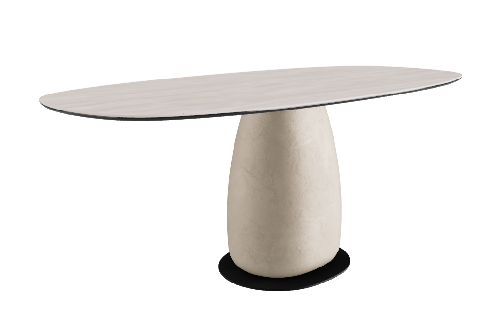 180x90x74h Biscuit Shaped_Colosseo_Oslo_Black Embossed