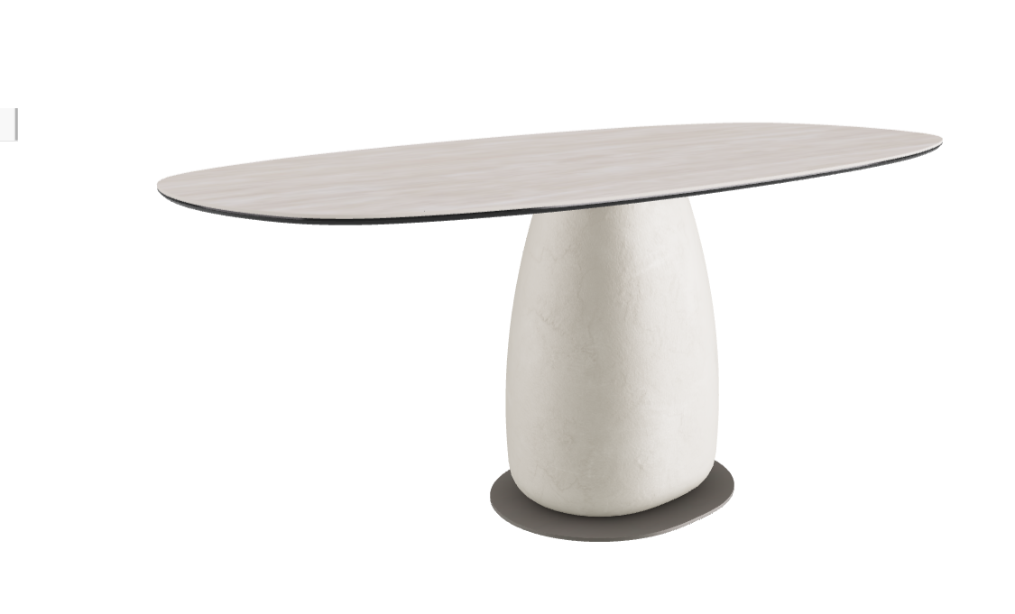 180x90x74h Biscuit Shaped_Colosseo_Cairo_Titanium Embossed