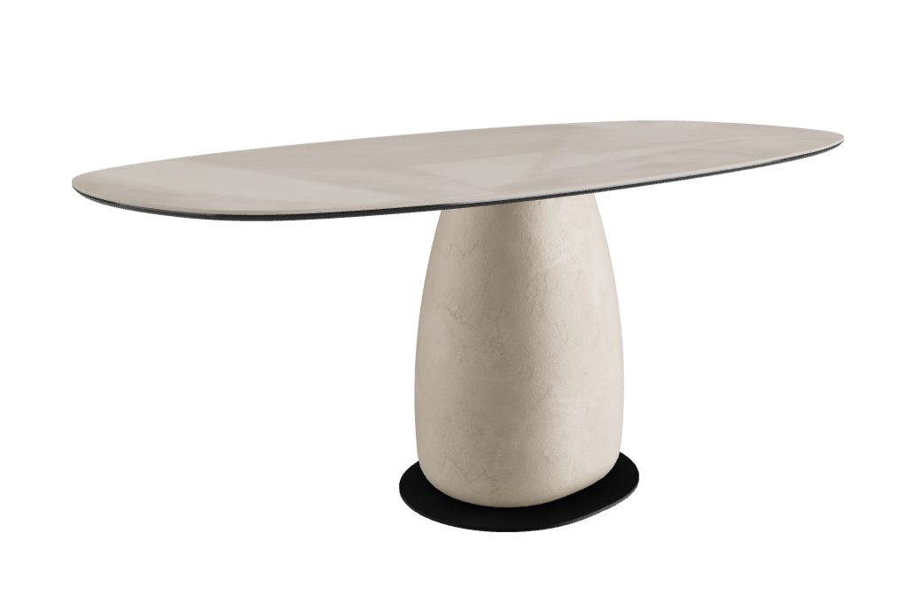180x90x74h Biscuit Shaped_Luxor_Oslo_Black Embossed