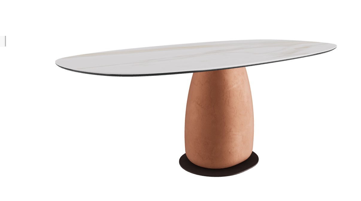 200x100x74h Biscuit Shaped_Matt Golden Calacatta_Marrakech_Bronze Embossed