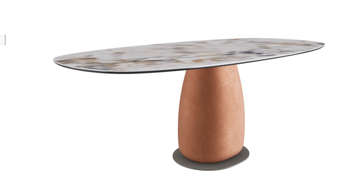 200x100x74h Biscuit Shaped_Makalu_Marrakech_Titanium Embossed