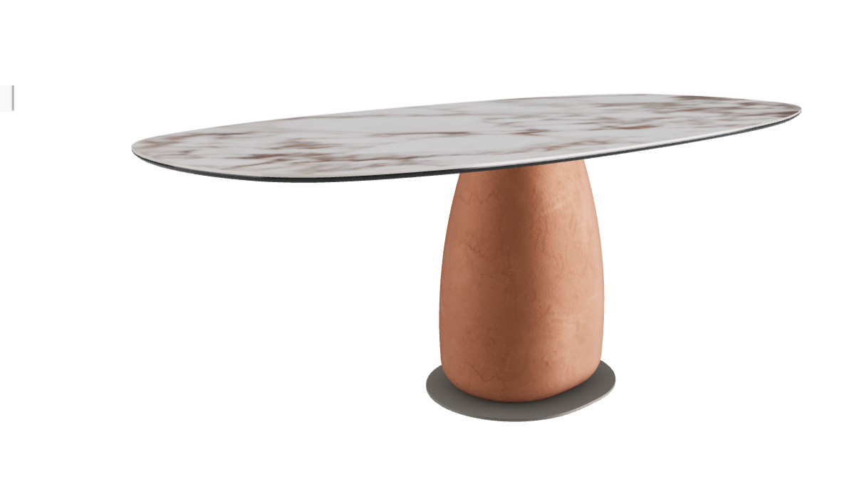 200x100x74h Biscuit Shaped_Breccia_Marrakech_Titanium Embossed
