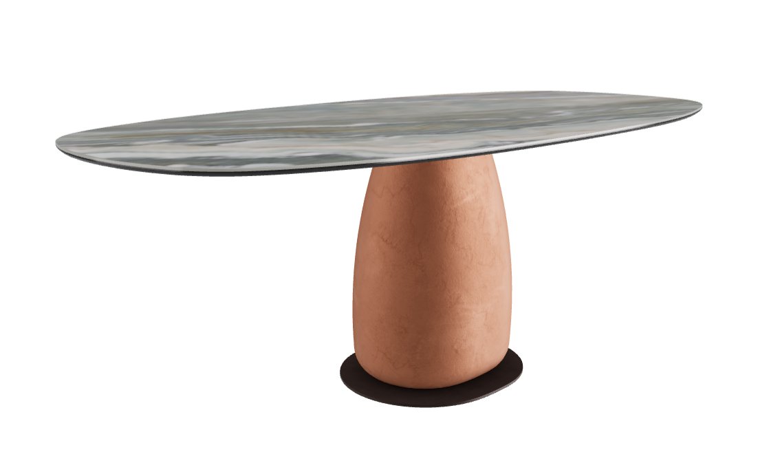 200x100x74h Biscuit Shaped_Kaindy_Marrakech_Bronze Embossed