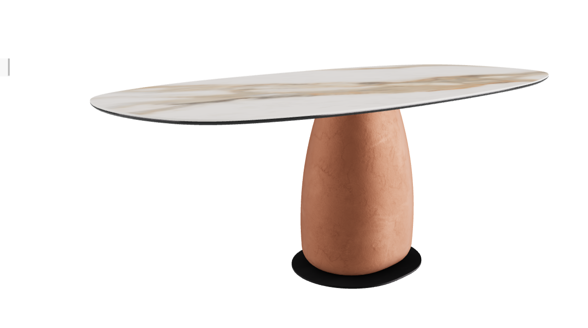200x100x74h Biscuit Shaped_Matt Borghini Calacatta_Marrakech_Black Embossed