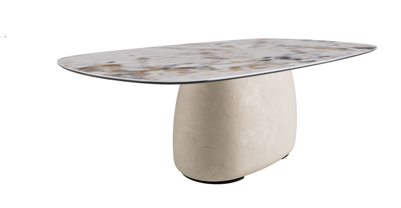 220x120x73.5h Biscuit Shaped_Makalu_Cairo_Black Embossed