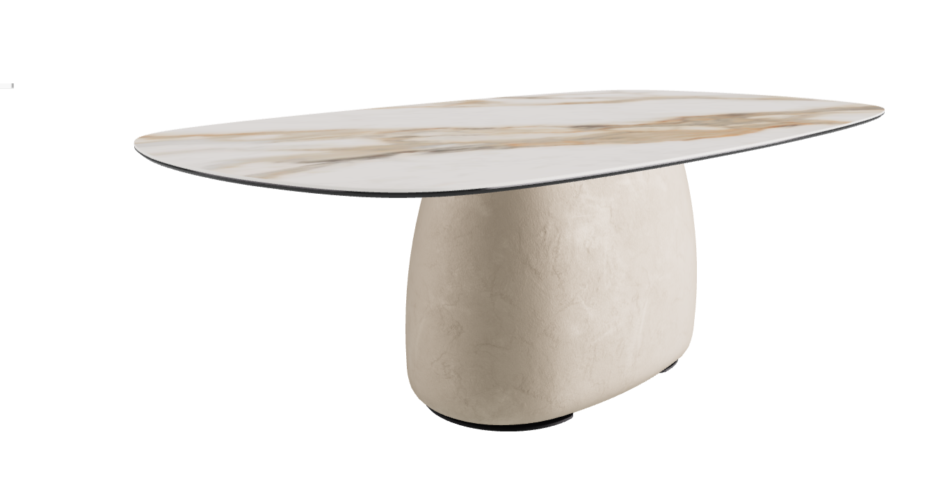 220x120x73.5h Biscuit Shaped_Matt Borghini Calacatta_Cairo_Black Embossed