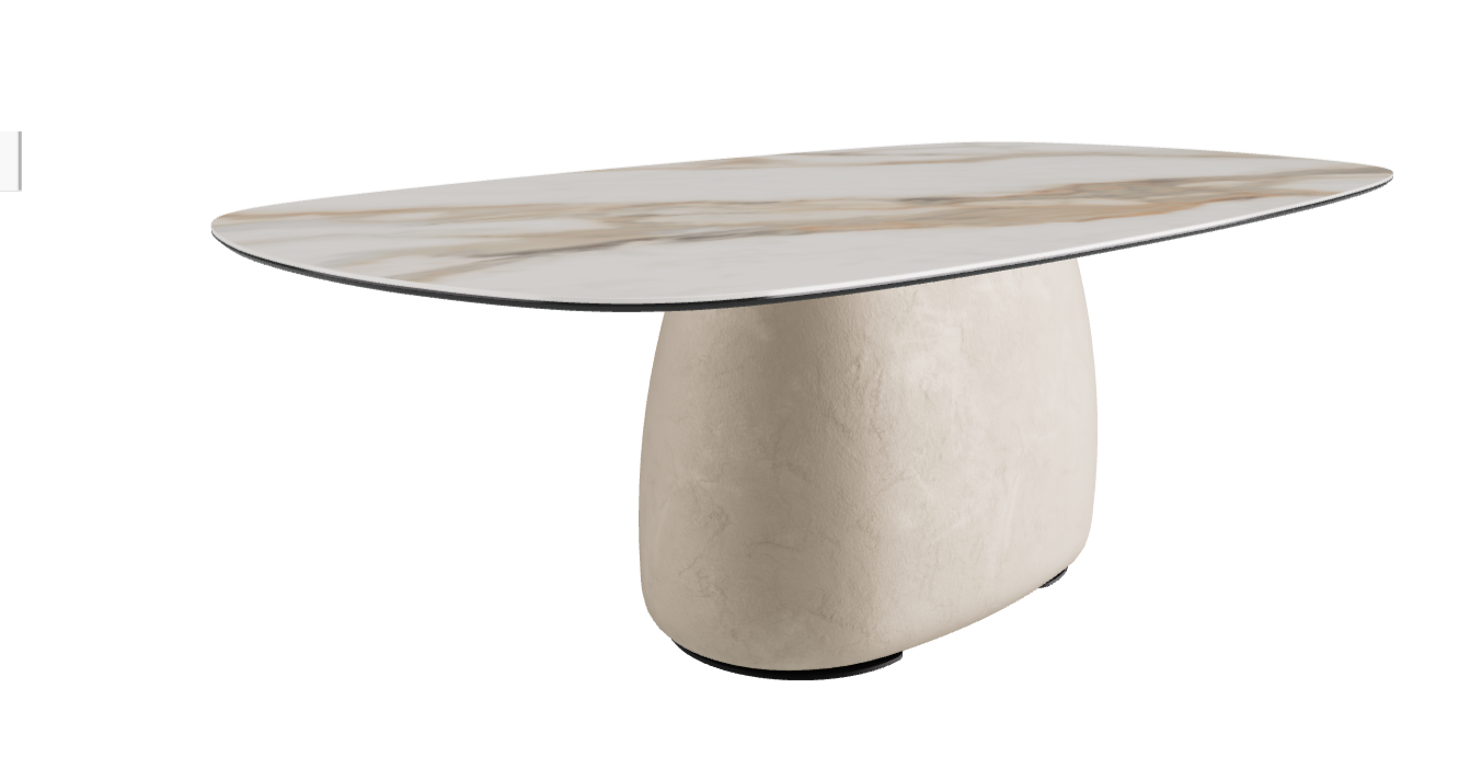220x120x73.5h Biscuit Shaped_Glossy Borghini Calacatta_Cairo_Black Embossed