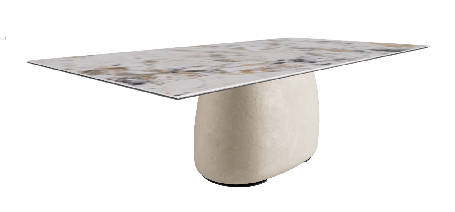 240x120x73.5h Rectangle Shaped_Makalu_Cairo_Black Embossed