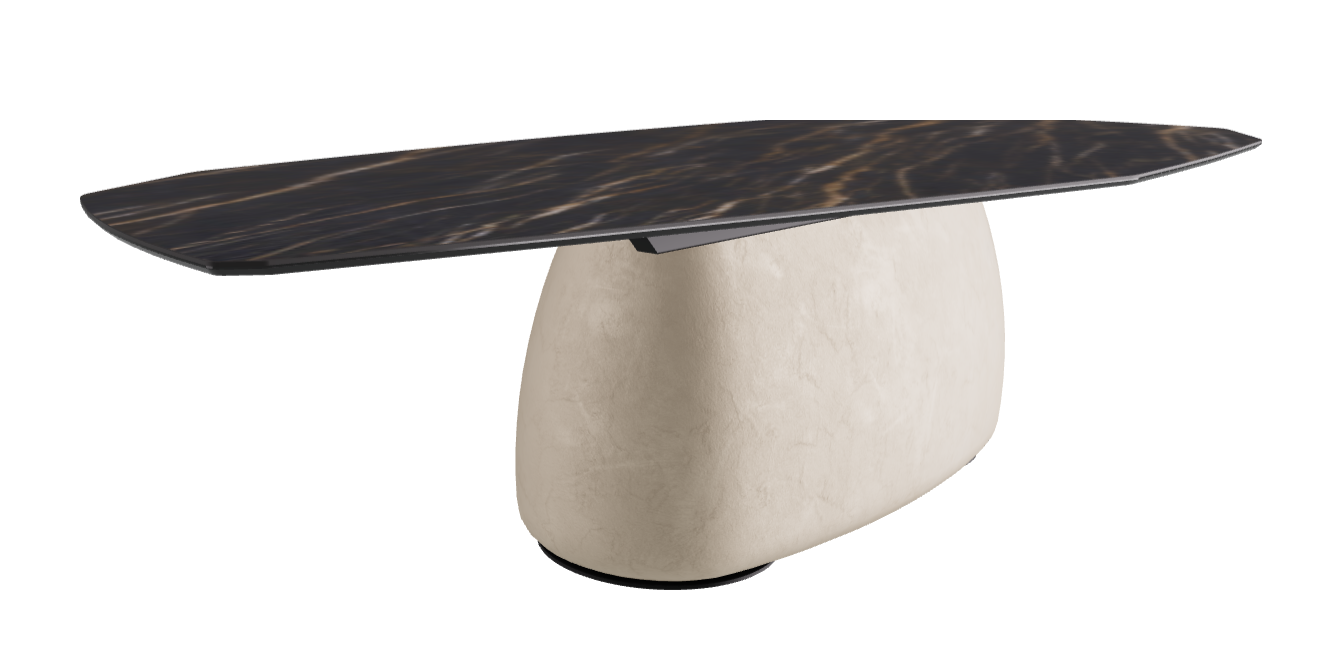 300x130x74h Polygon Shaped_Matt Portoro_Cairo_Black Embossed