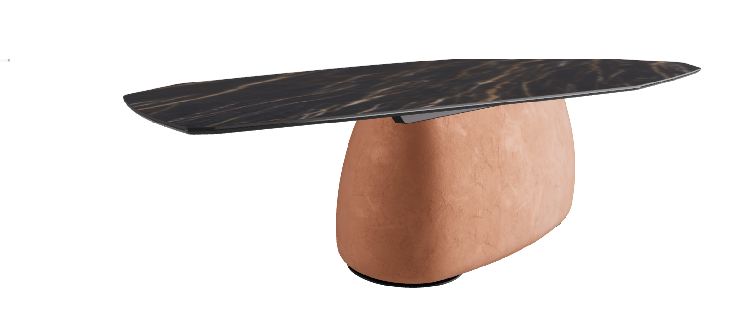 300x130x74h Polygon Shaped_Matt Portoro_Marrakech_Black Embossed