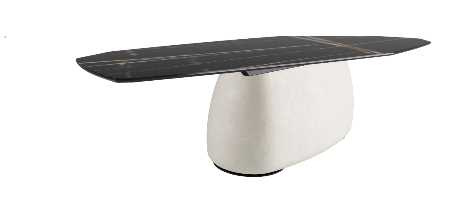 300x130x74h Polygon Shaped_Glossy Sahara Noir_Oslo_Black Embossed