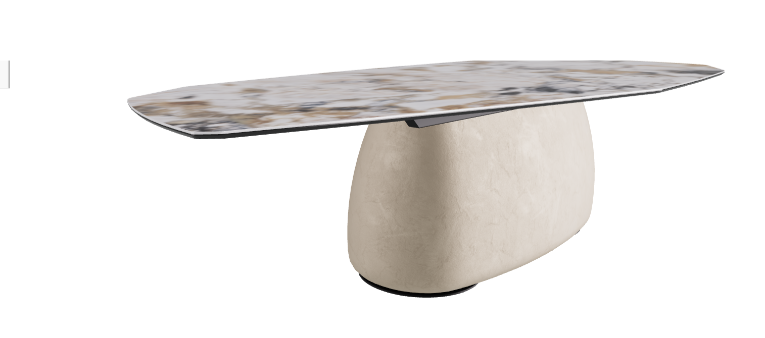300x130x74h Polygon Shaped_Makalu_Cairo_Black Embossed