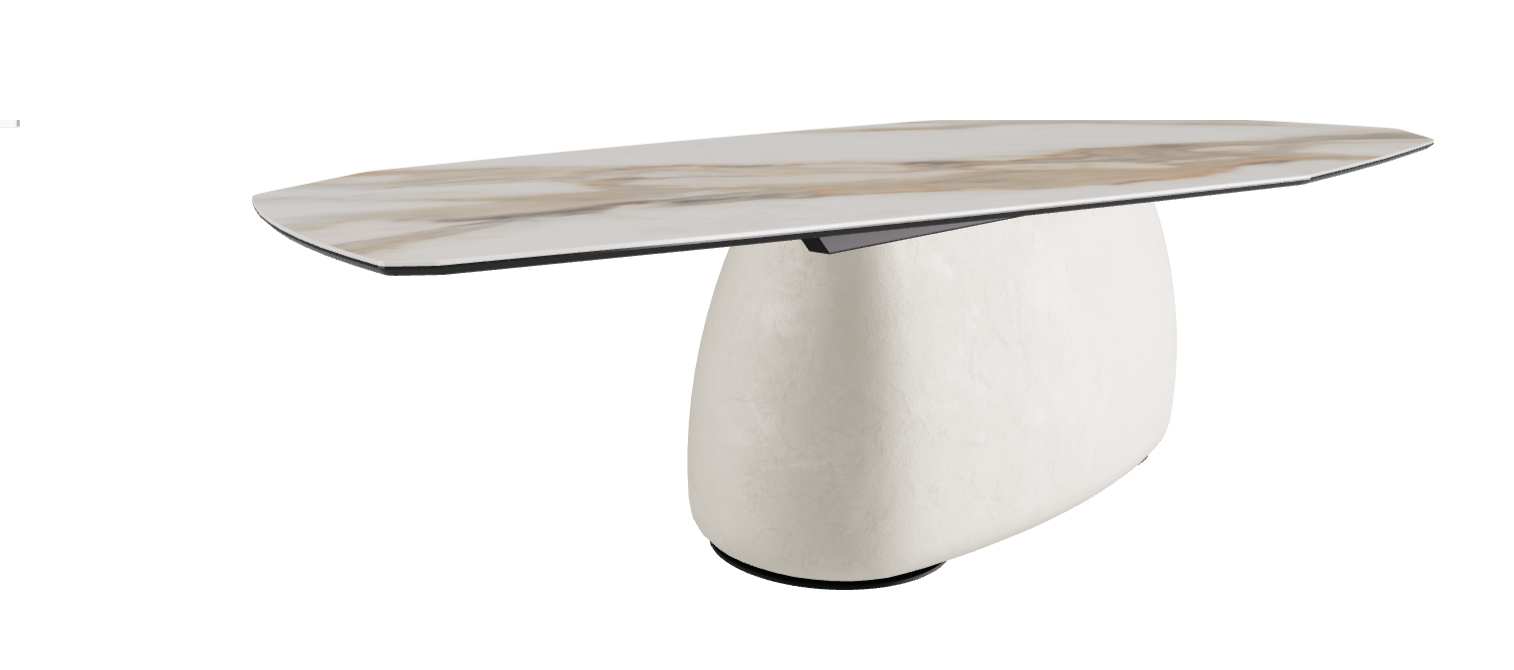 300x130x74h Polygon Shaped_Glossy Borghini Calacatta_Oslo_Black Embossed