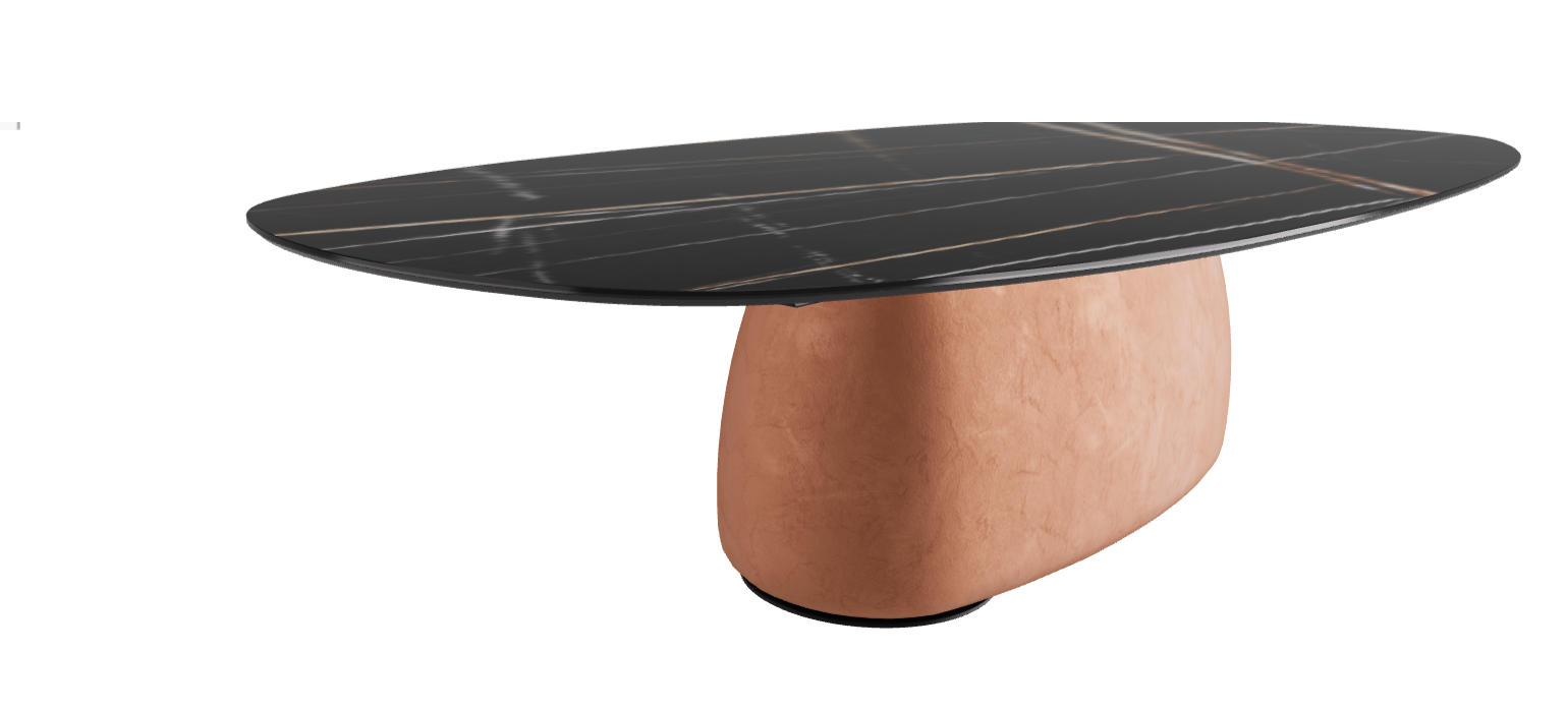 300x150x75h Biscuit Shaped_Glossy Sahara Noir_Marrakech_Black Embossed