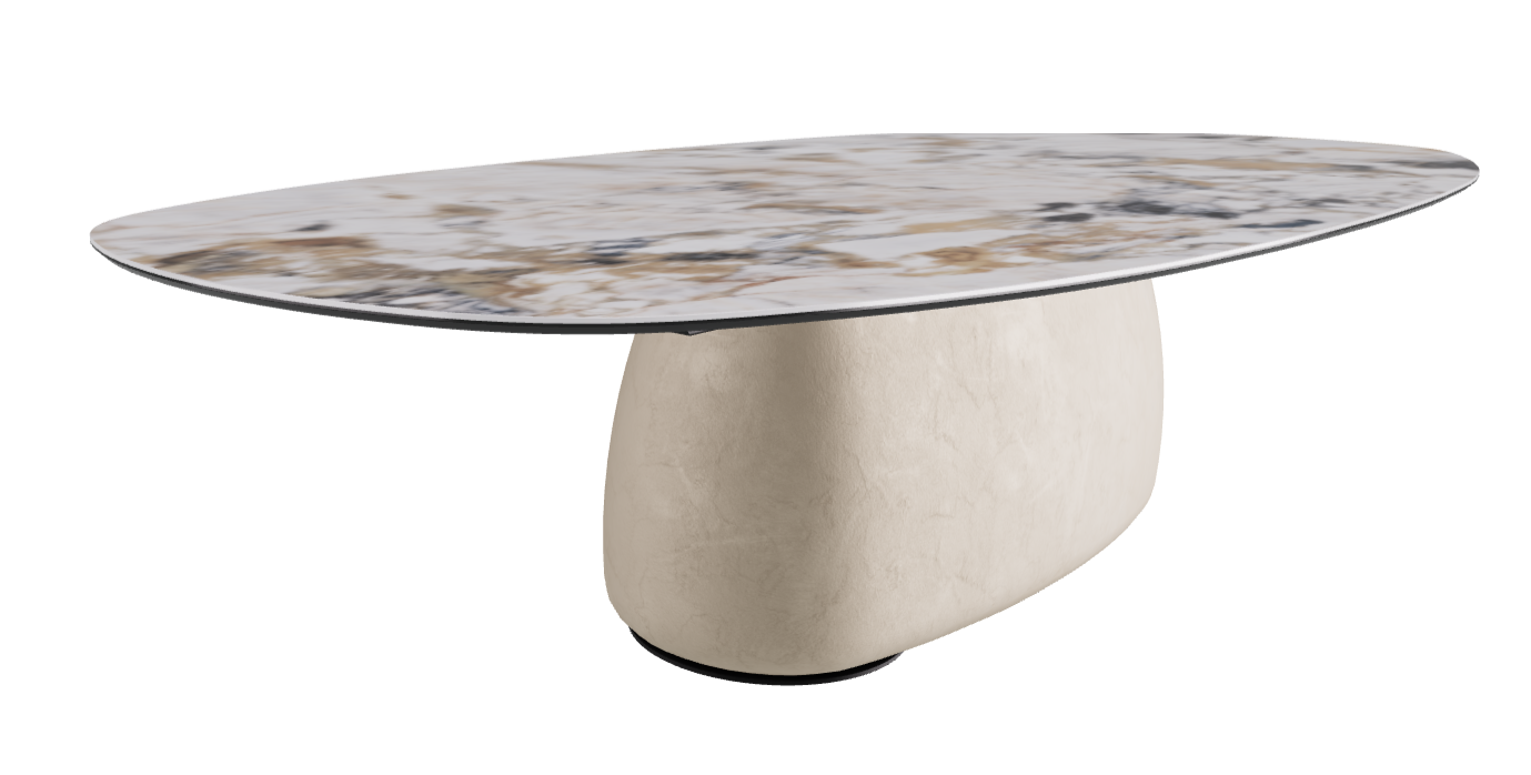 300x150x75h Biscuit Shaped_Makalu_Cairo_Black Embossed