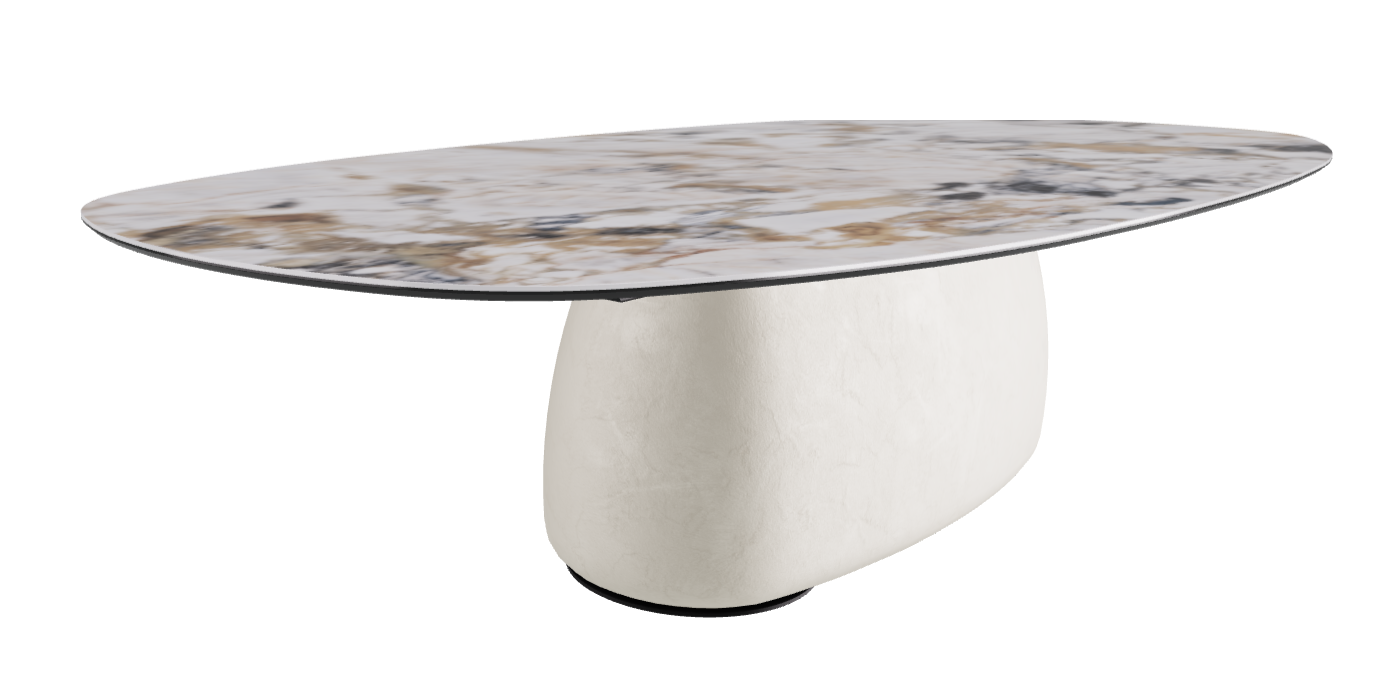 300x150x75h Biscuit Shaped_Makalu_Oslo_Black Embossed