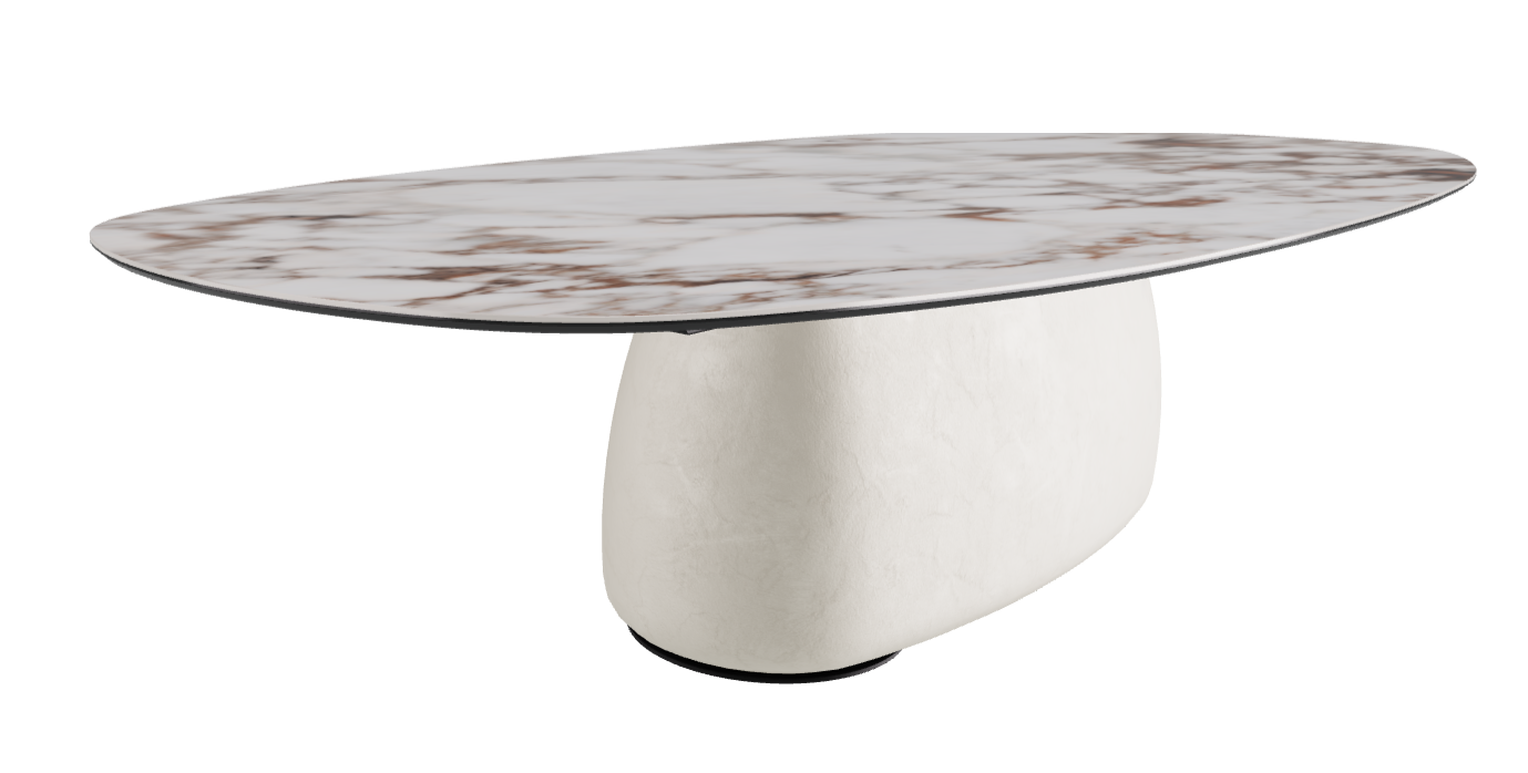 300x150x75h Biscuit Shaped_Breccia_Oslo_Black Embossed