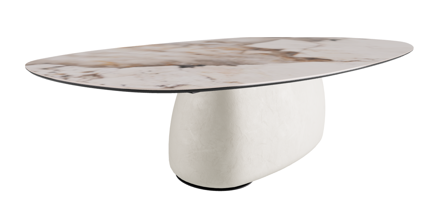 300x150x75h Biscuit Shaped_Corcovado_Oslo_Black Embossed